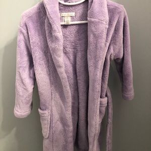 Pottery Barn Kids lavender/light purple robe.